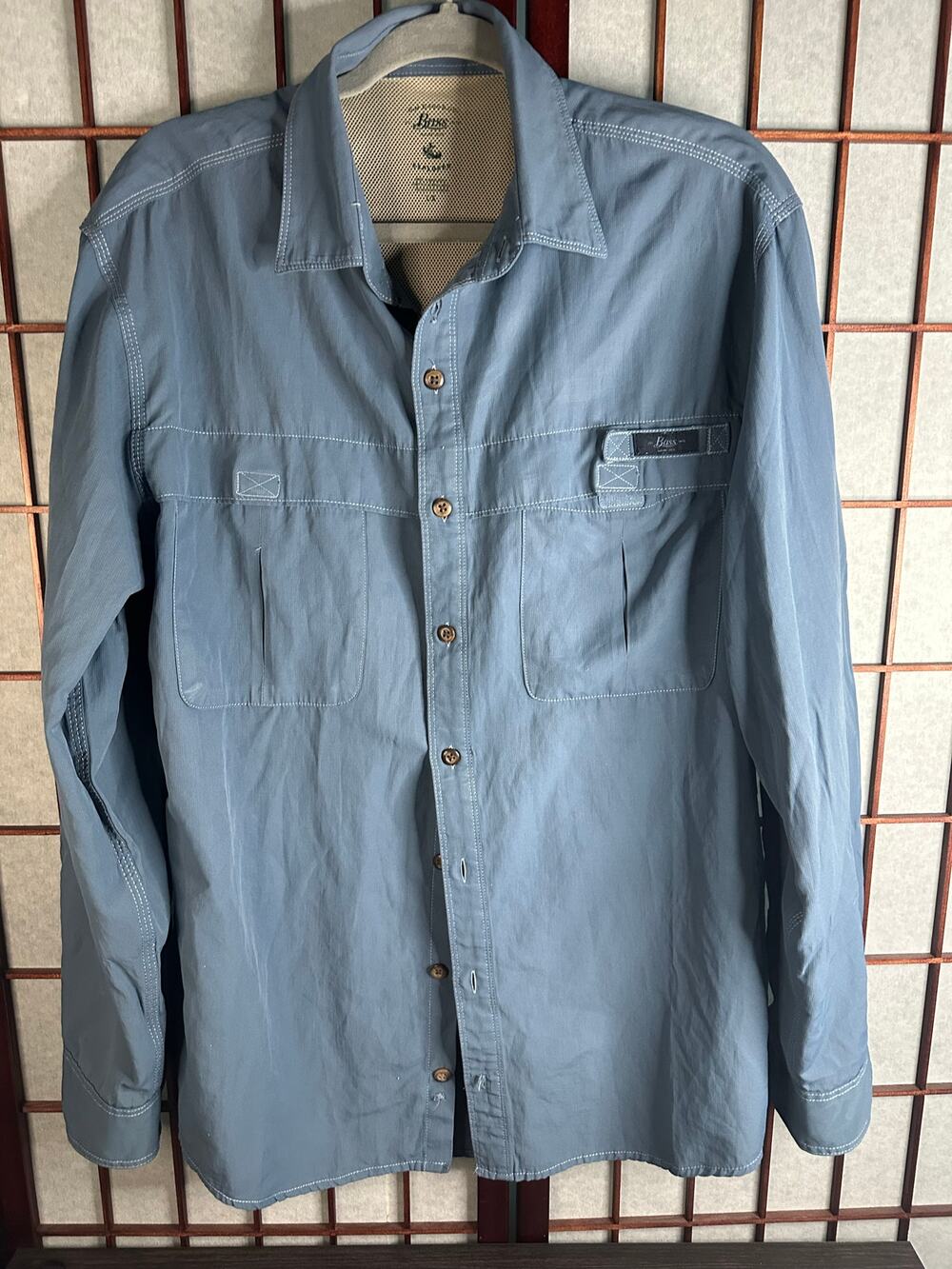 Bass men’s fisherman outdoors man shirt men’s size large